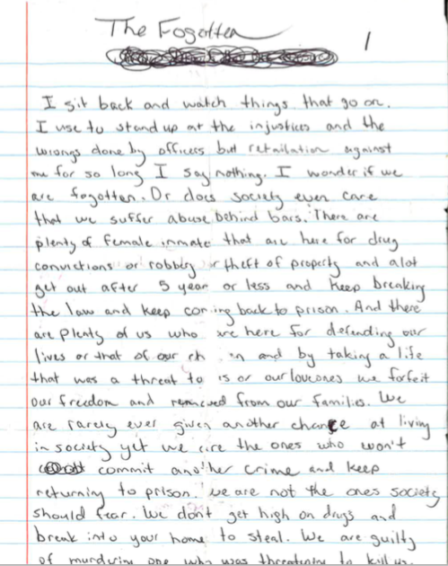 The Forgotten - an inmates statement regarding the criminal judicial system in Alabama.