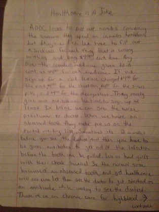 Alabama Department of Corrections Healthcare is a Joke