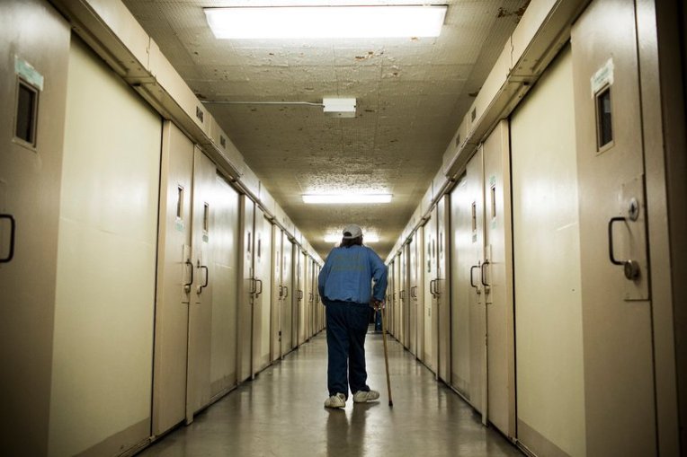 An inmate who has hepatitis C at California Men’s Colony prison in San Luis Obispo, Calif. Prisons are a logical battleground in the fight against the virus. Credit Andrew Burton/Getty Images