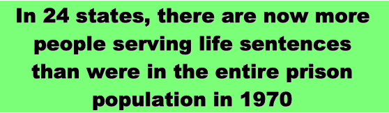 In 24 states, there are now more people serving life sentences than were in the entire prison population in 1970